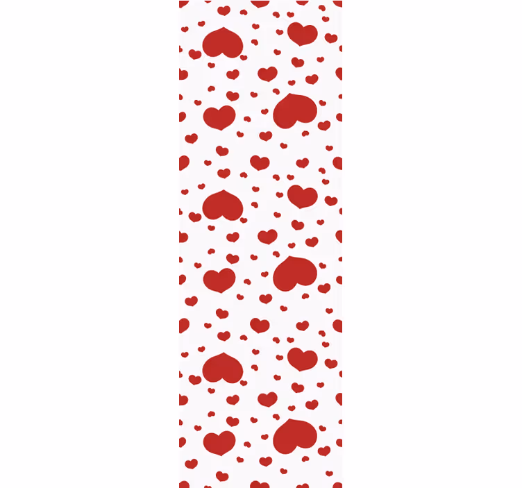 Modern blind pattern decor with little and big hearts - TenStickers