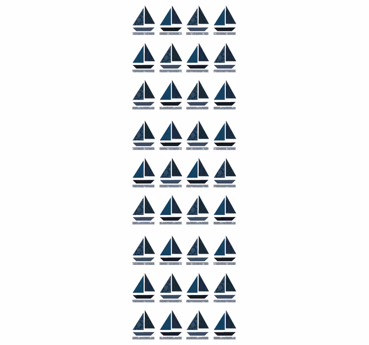 Modern blind fabrics with sailboat pattern - TenStickers