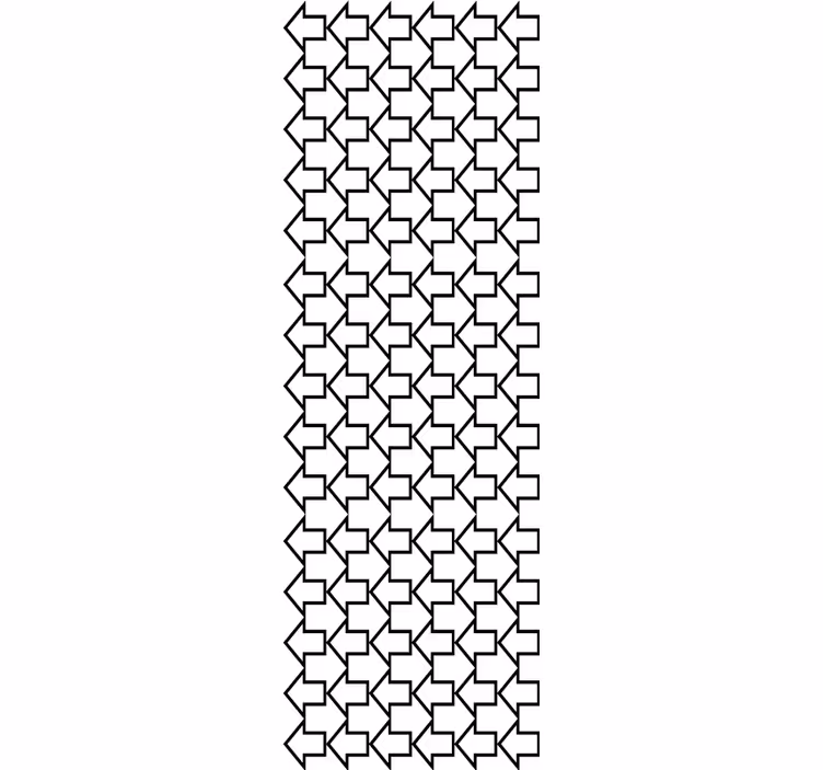 Modern blind geometric arrows black lines pattern - TenStickers