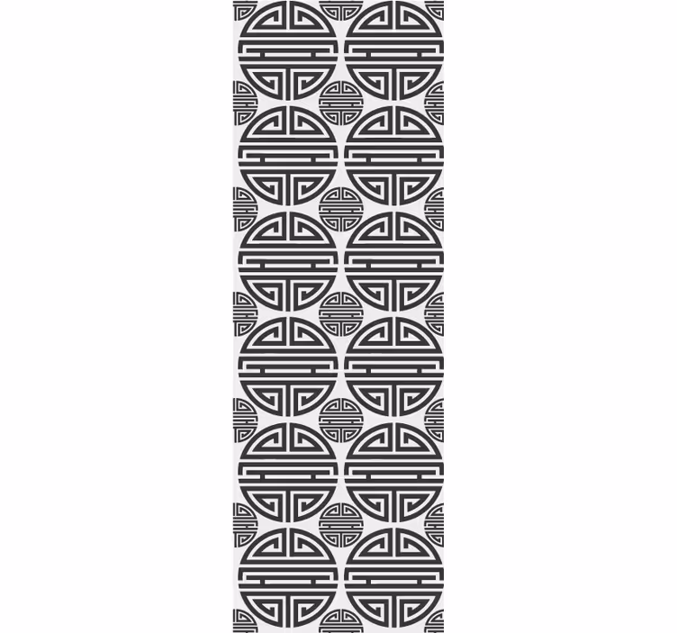 Modern blind with asian-inspired geometric design - TenStickers