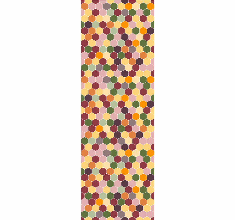 Modern blind colorful textured hexagons - TenStickers