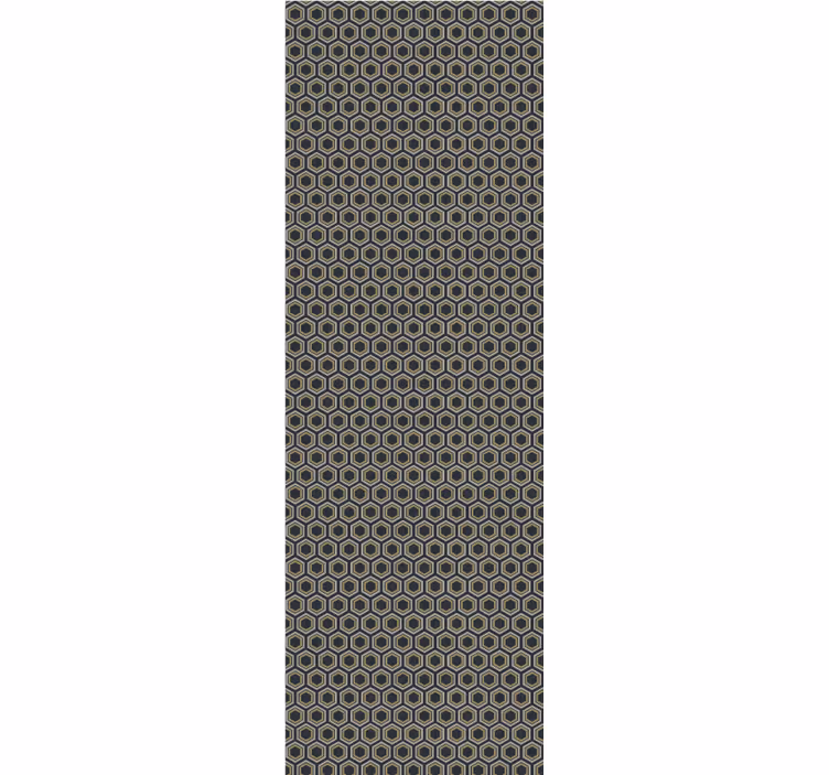 Modern blind with gold and gray hexagon pattern - TenStickers
