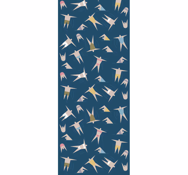 Modern blind with swimming figures design - TenStickers