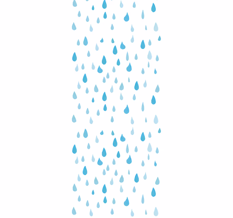 Modern blind blue watercolor droplets - TenStickers
