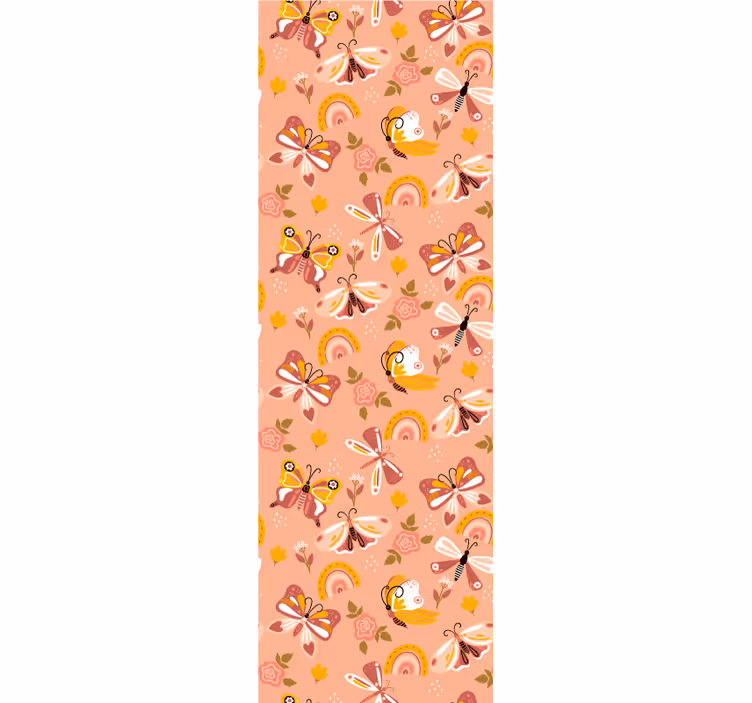 Modern blind with boho butterflies and rainbows pattern - TenStickers