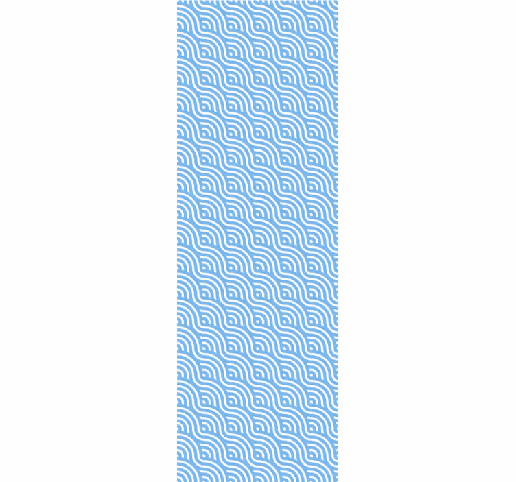 Modern blind small blue waves design - TenStickers