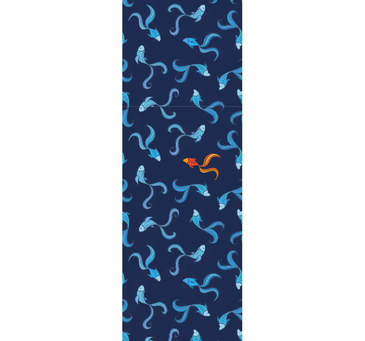 Modern blind unique orange fish design - TenStickers