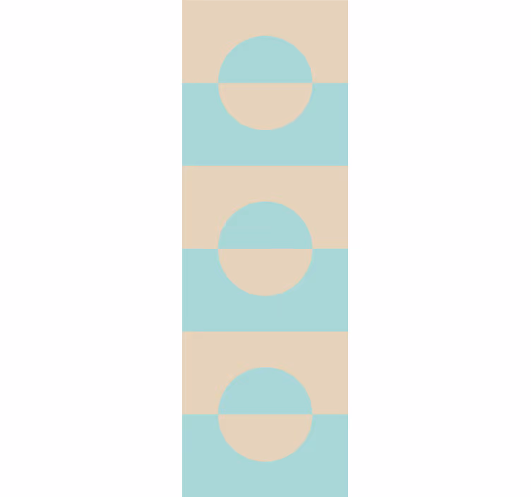 Modern blind light blue and beige polka dots squares - TenStickers