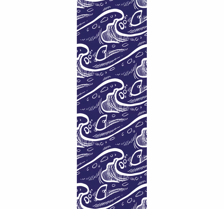 Modern blind with blue wave pattern design - TenStickers