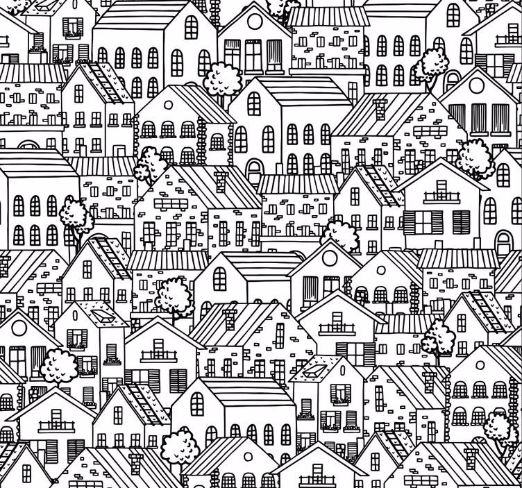 Modern blind with urban designs - TenStickers