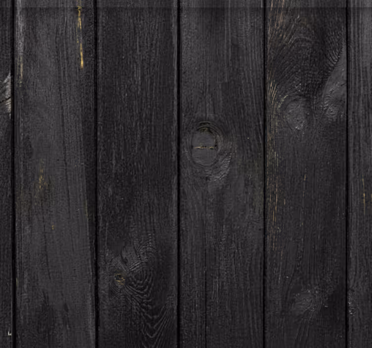 Pattern roller blind in burnt ebony wood planks - TenStickers
