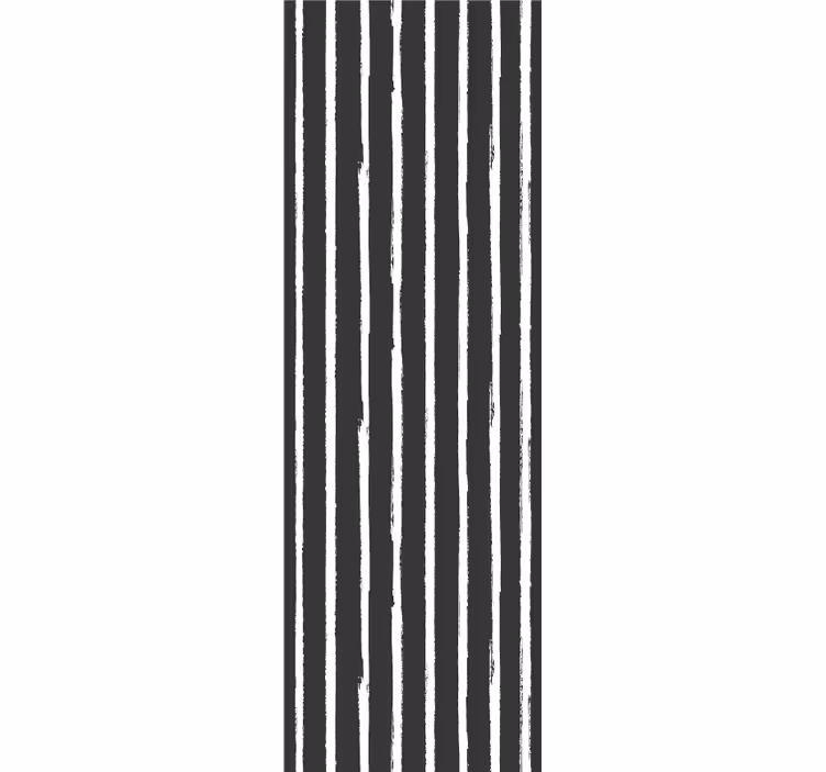 Black roller blind with modern white and black lines - TenStickers