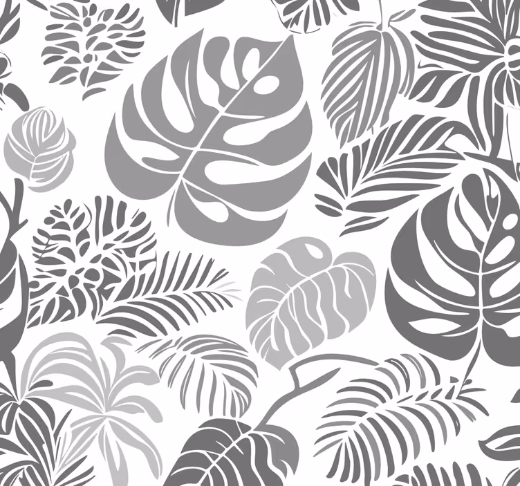 Blind grey monstera leaves decor - TenStickers