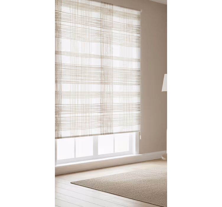 Blind beige thin jute beige pattern - TenStickers