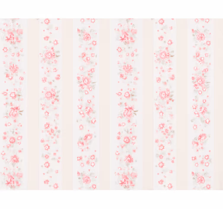 Blind pink vintage floral stripes - TenStickers