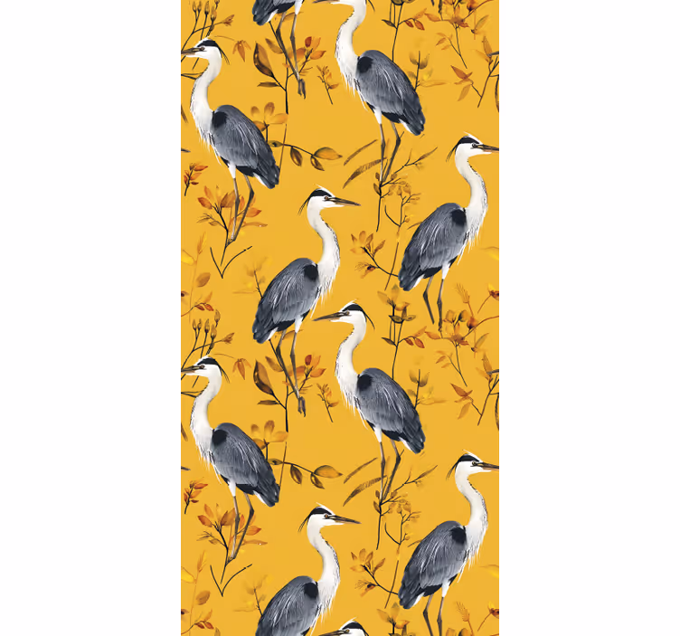 Blind yellow heron design - TenStickers