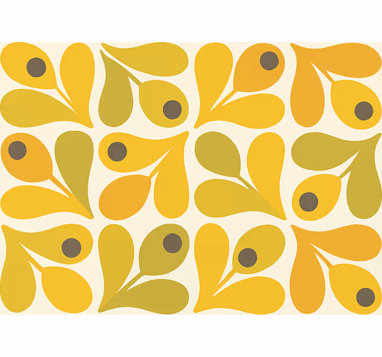 Blind yellow retro geometric patterns - TenStickers