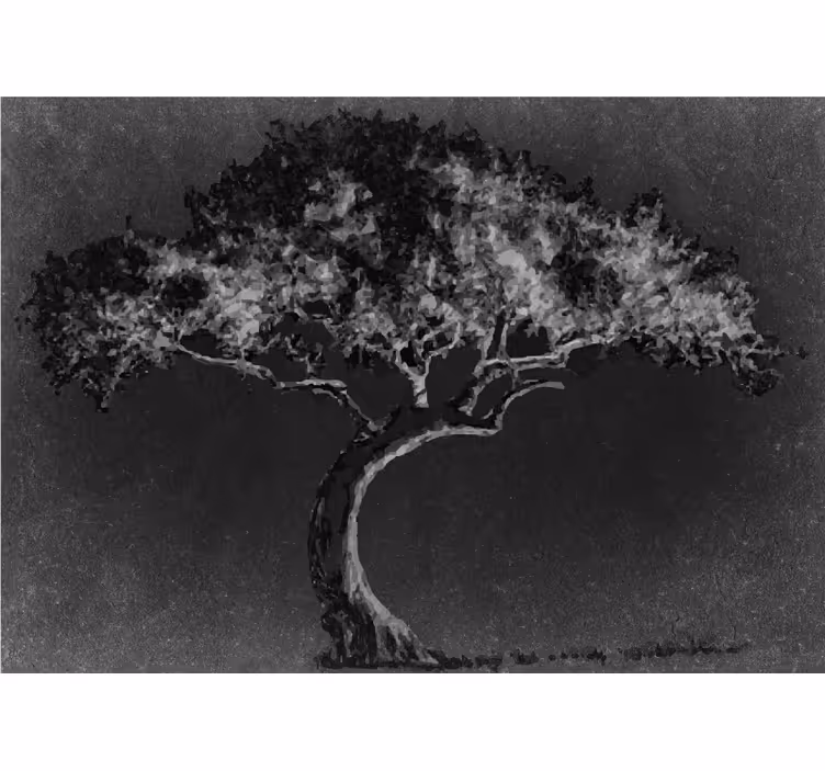 Blind kitchen willow tree in scandinavian hues - TenStickers