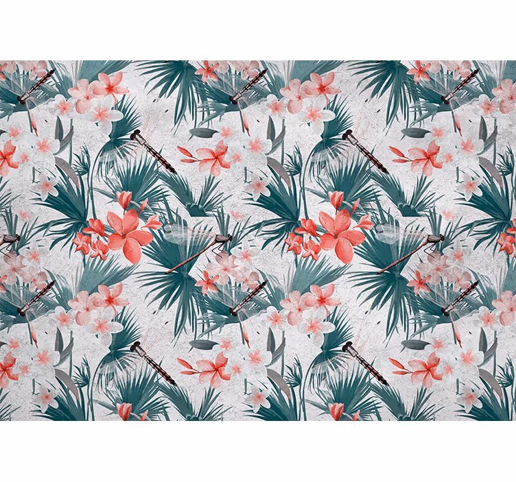 Blind kitchen tropical plants and flowers decor - TenStickers