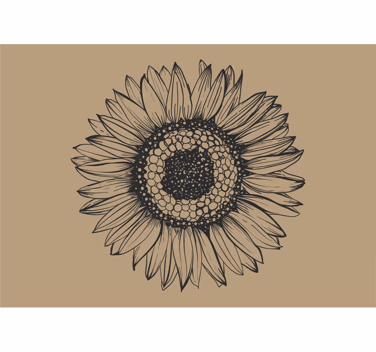 Blind kitchen beige sunflower - TenStickers