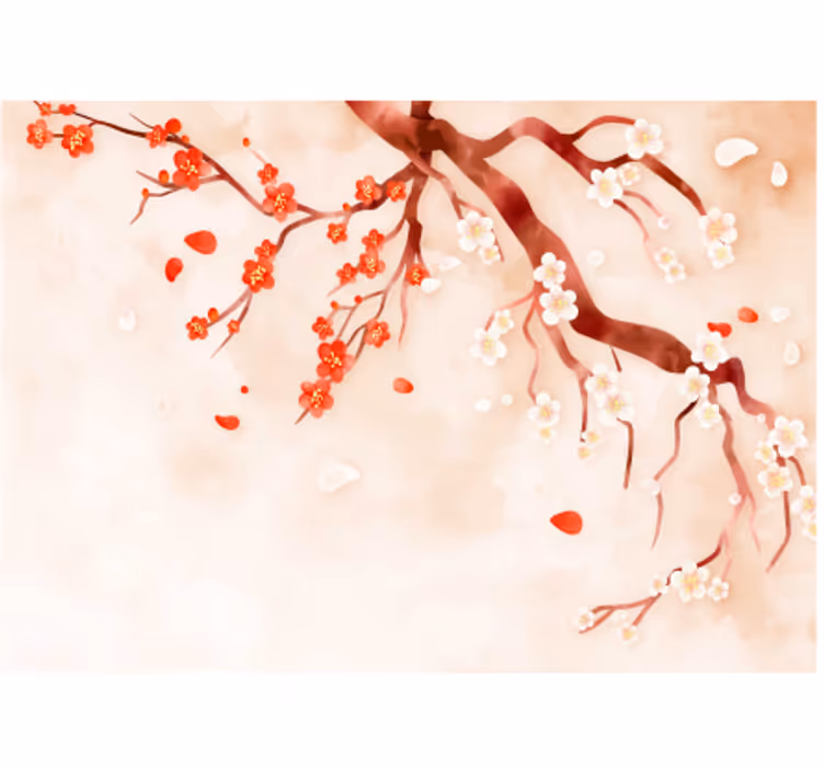Blind kitchen chinese tree wall decor - TenStickers