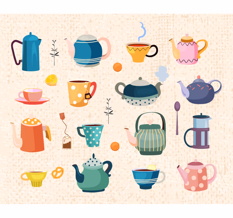 Blind kitchen vintage tea - TenStickers