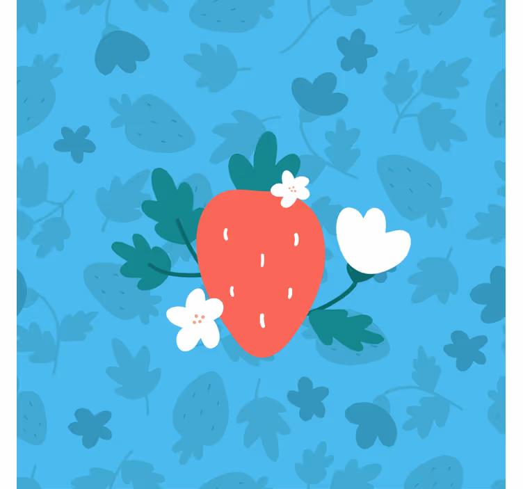 Blind kitchen with colorful fruit and flower pattern - TenStickers