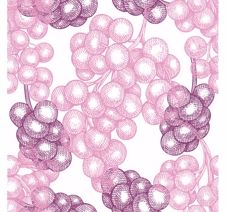 Blind kitchen hand drawn pink and purple grapes - TenStickers