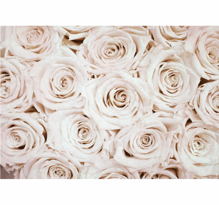 White window blind with elegant pink flower design - TenStickers