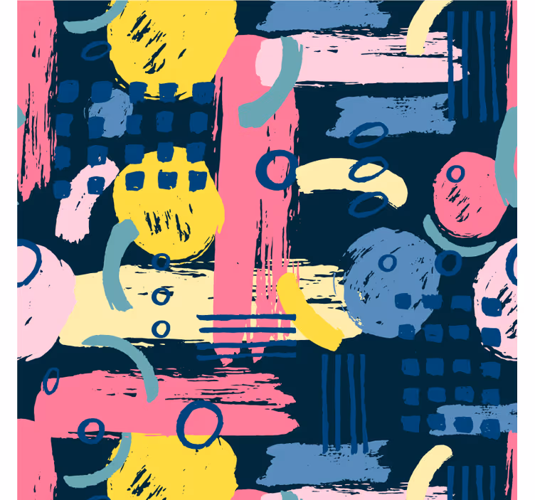 Colorful abstract living room blind - TenStickers