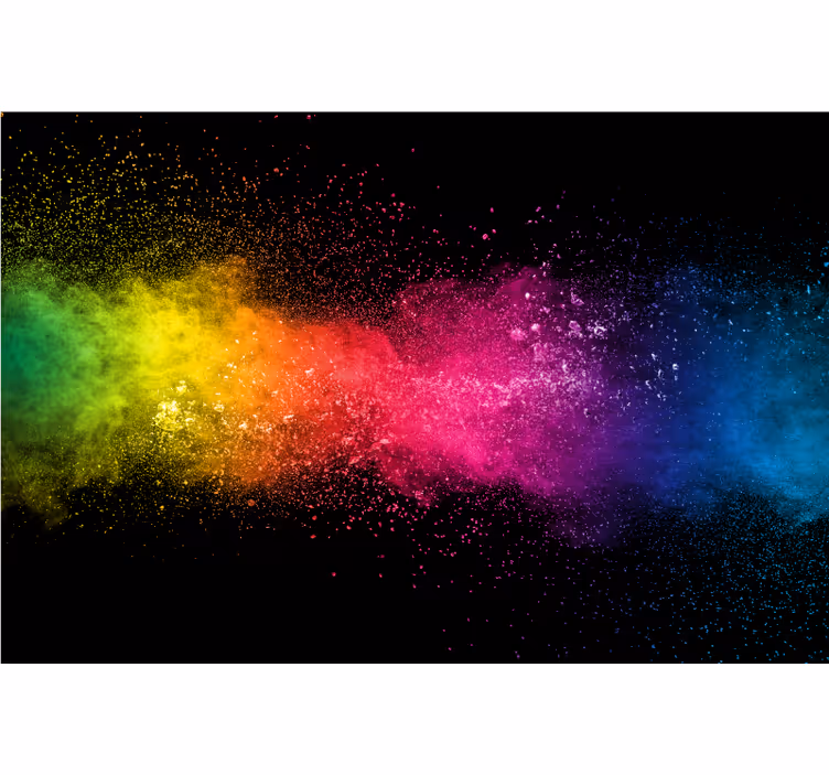Living room blind multicolor splash design - TenStickers