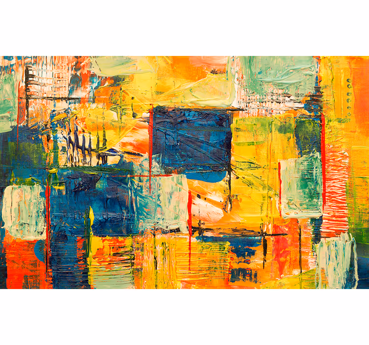 Colorful mosaic living room blind - TenStickers