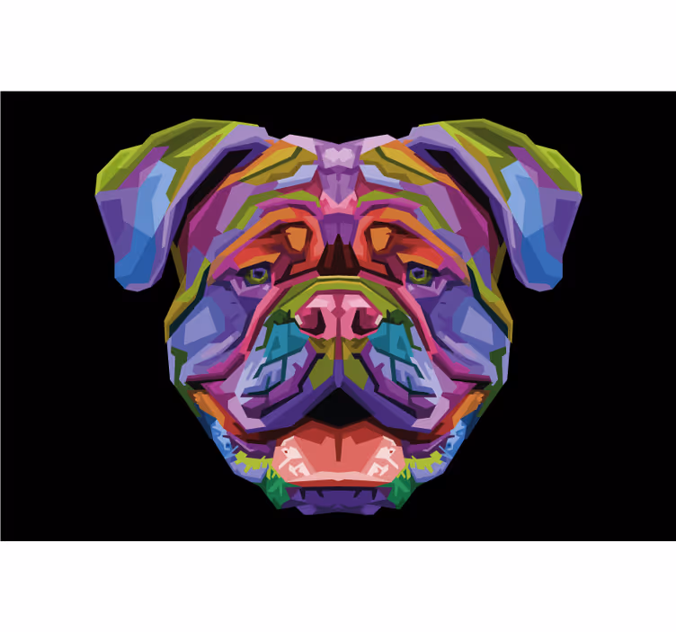 Living room blind in colorful modern dogs design - TenStickers