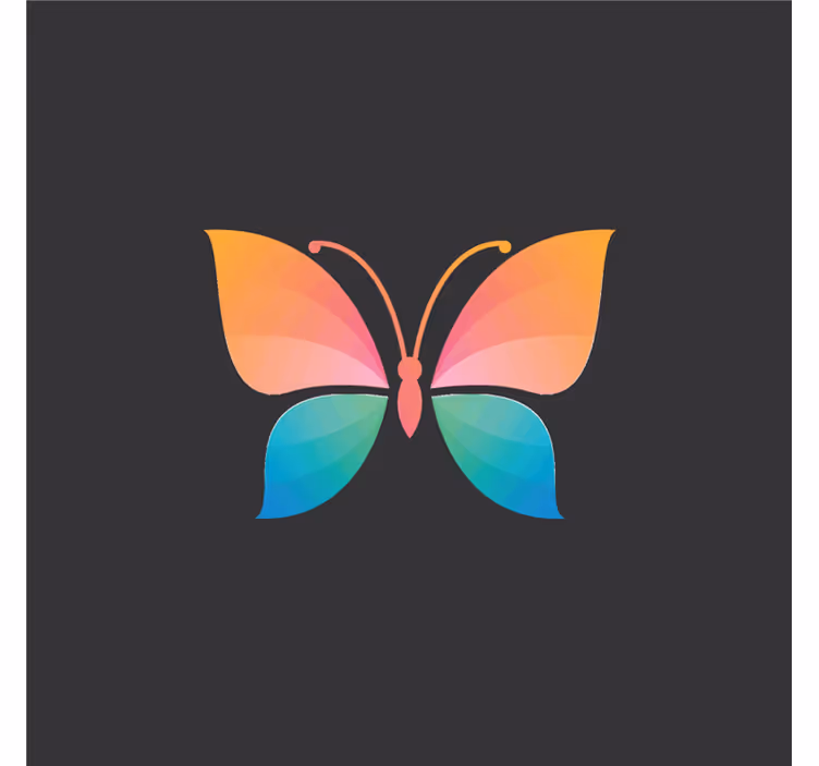 Living room blind with colorful butterfly design - TenStickers