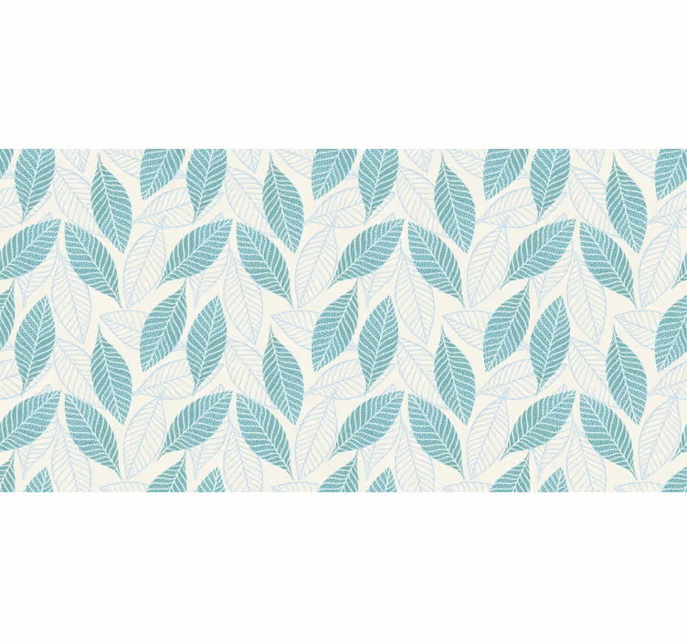 Living room blind with abstract leaf design - TenStickers