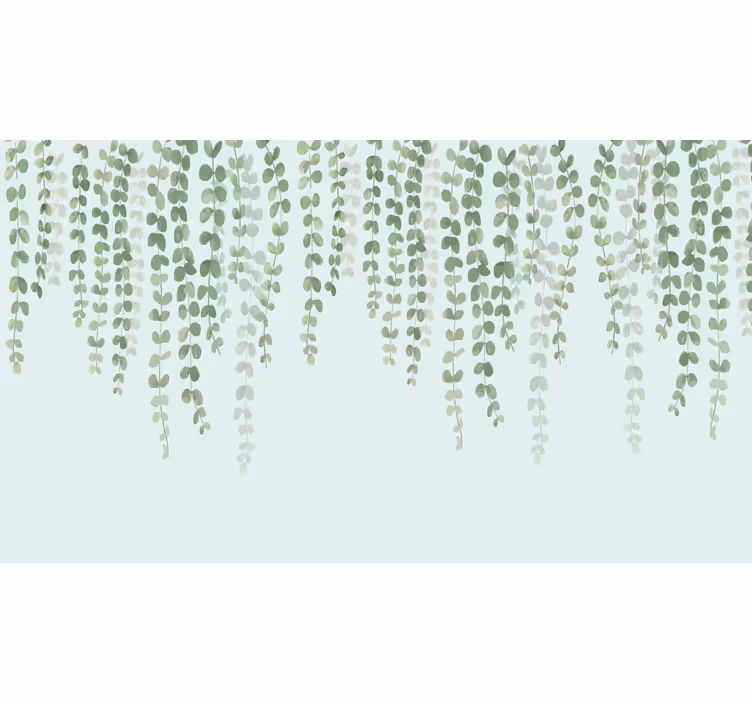 Living room blind with hanging elegant plants - TenStickers