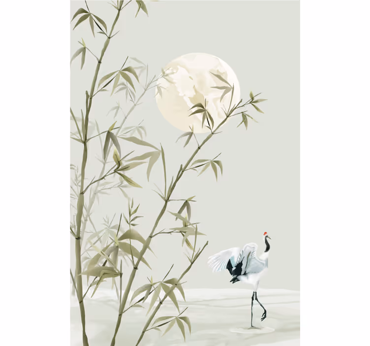Living room blind bamboo art design - TenStickers