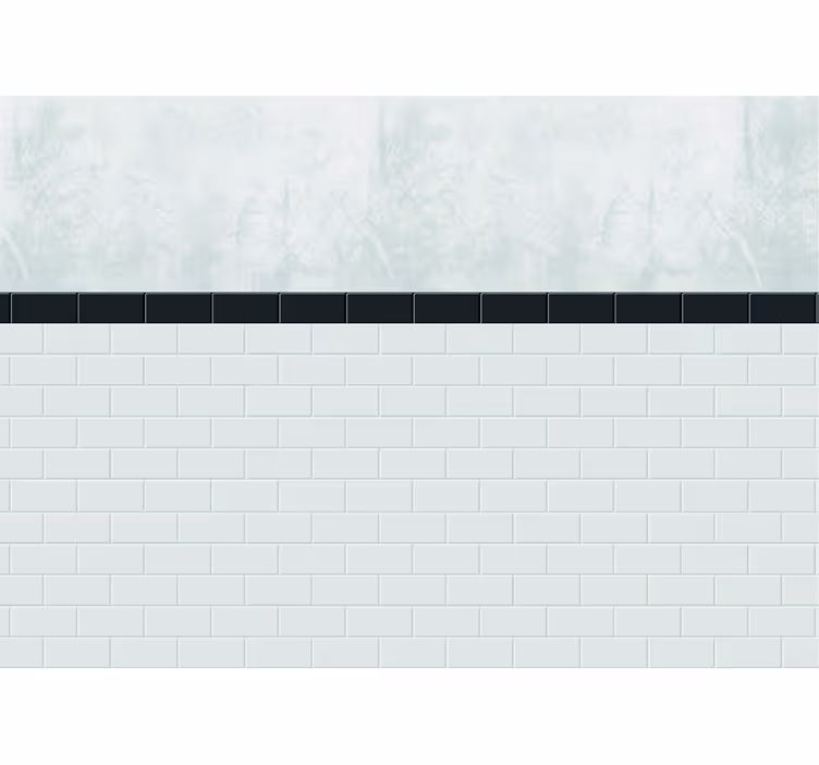 White window blind white tiles - TenStickers