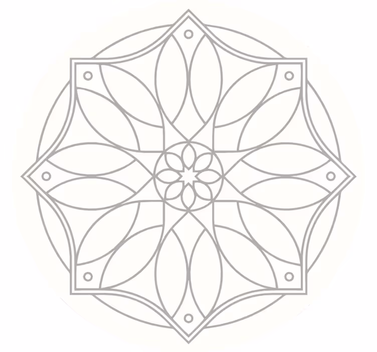 White window blind with mandala pattern design - TenStickers