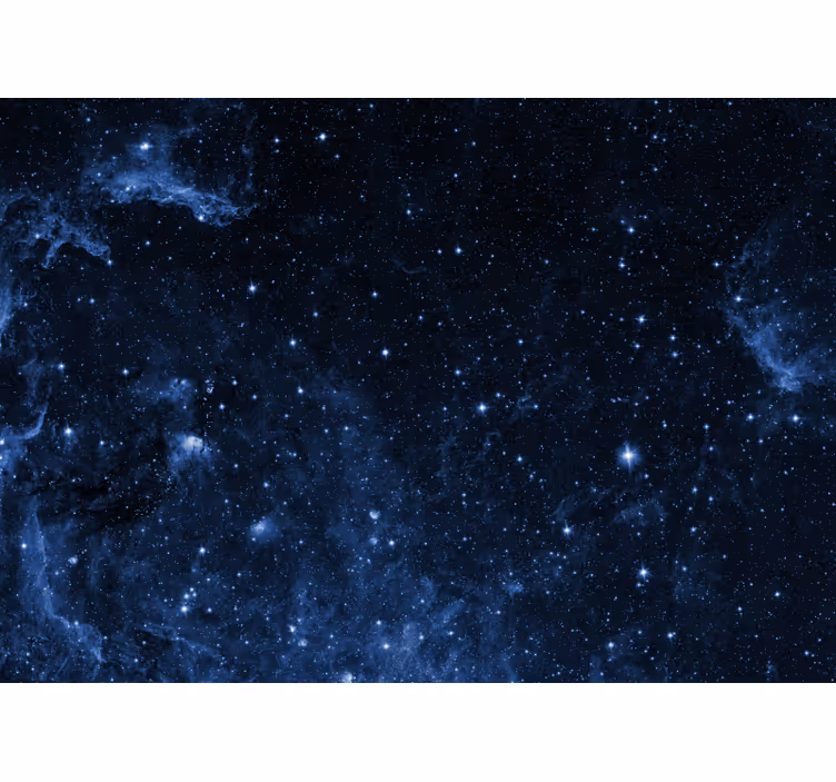 Black roller blind galaxy bedroom wall mural constellations - TenStickers