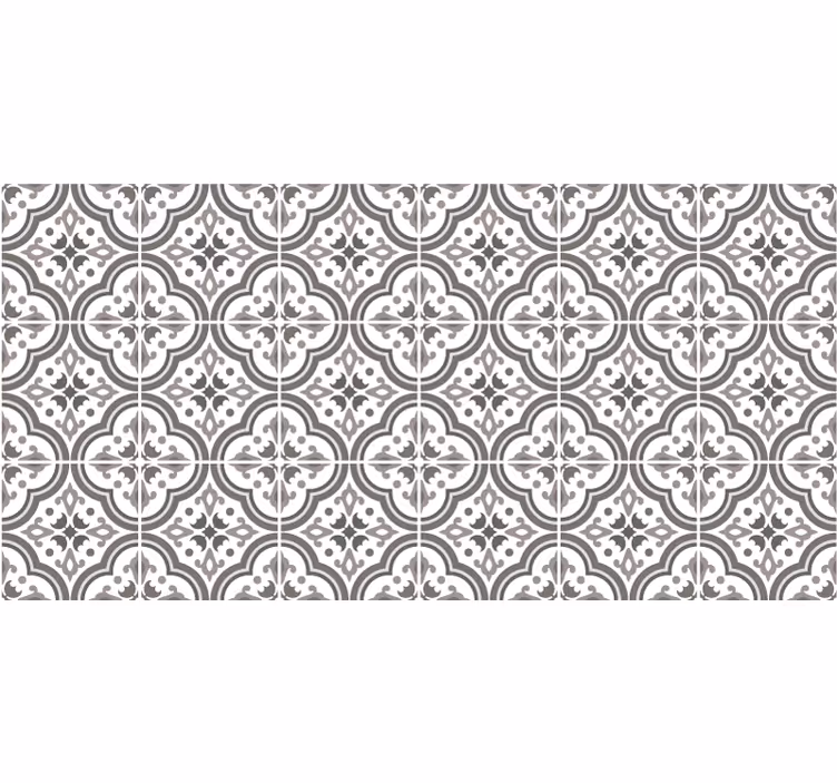 Blind grey classic floral design - TenStickers