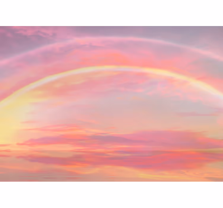 Blind pink dreamy pink sky with rainbow - TenStickers