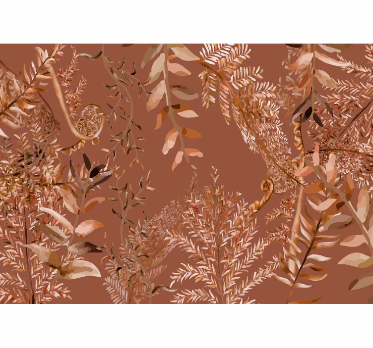 Living room blind with lush foliage design - TenStickers