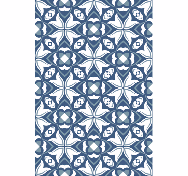 Blind blue elegant floral design - TenStickers
