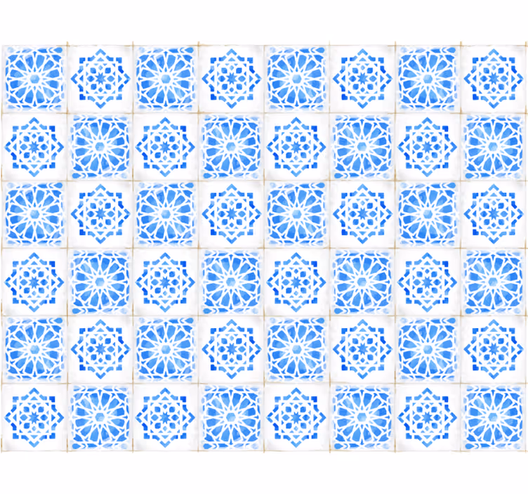 Blind blue detailed blue designs - TenStickers