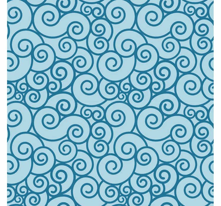 Blind blue swirly pattern accent - TenStickers