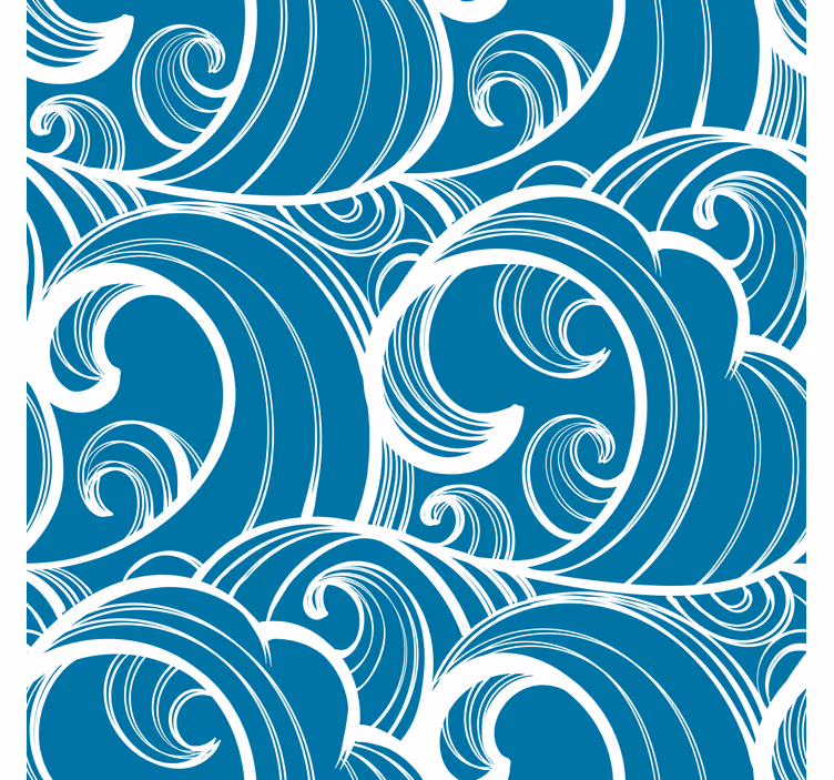 Blind blue wavy blue pattern - TenStickers