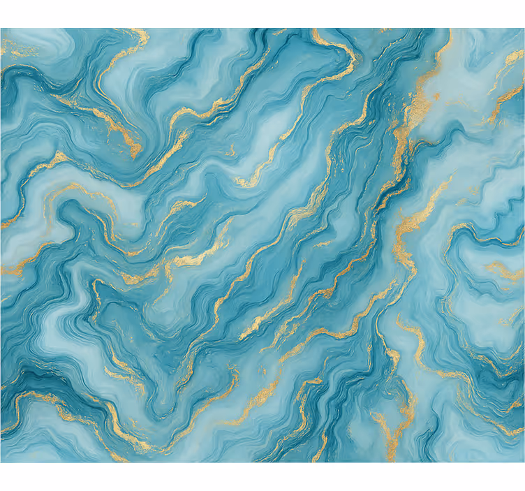 Blind blue light blue marble - TenStickers