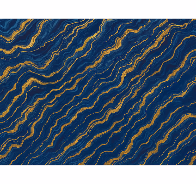 Blind blue blue and gold marble design - TenStickers