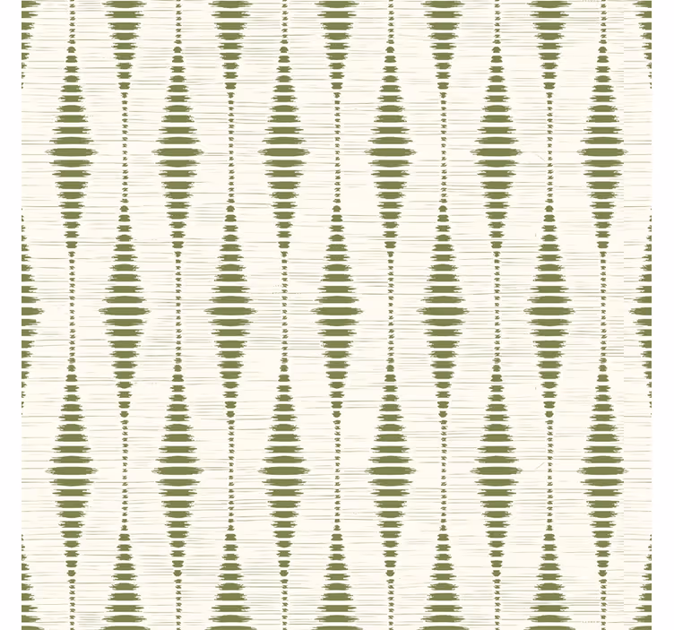 Modern blind in moss green rabaul ikat design - TenStickers